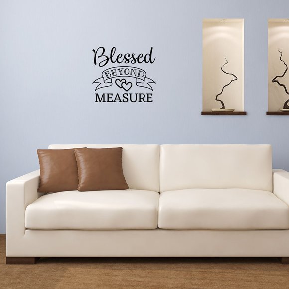 Blessed Beyond Measure Vinyl Wall Decal - Picture 2 of 5